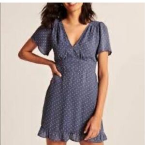 Abercrombie & Fitch Blue Polka Dot Mini Dress
